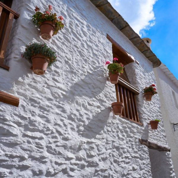 Alpujarras street in Granada at Pampaneira village of Andalusia Spain